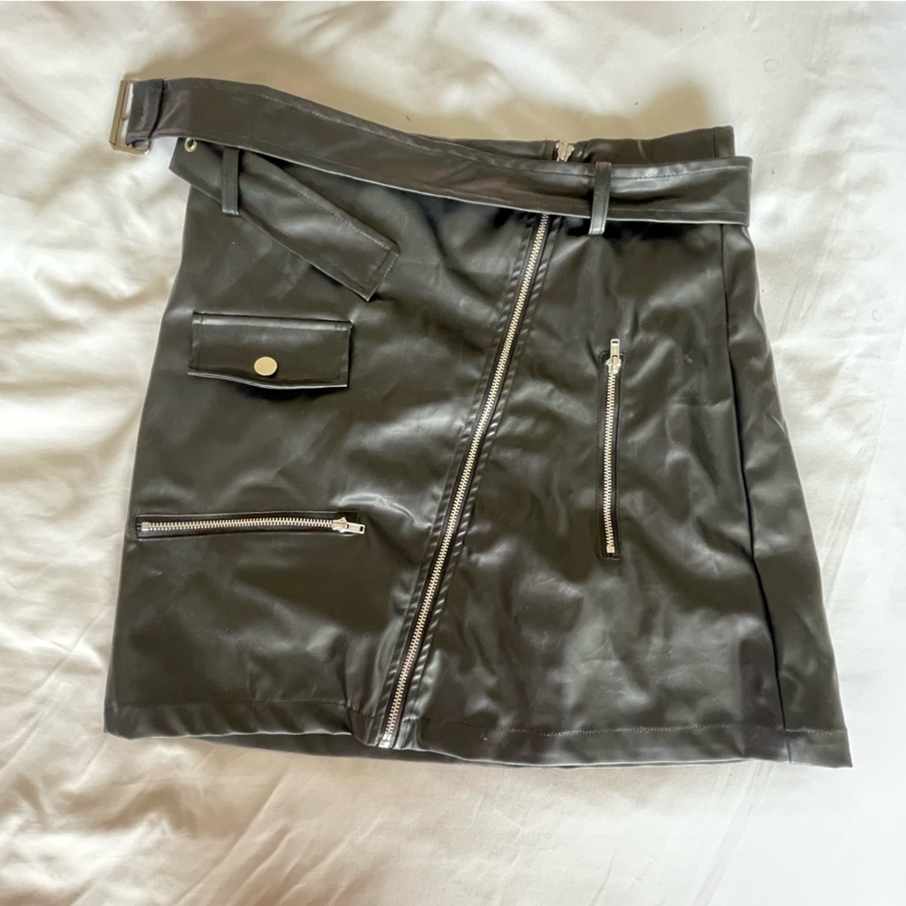 Faux Leather Skirt